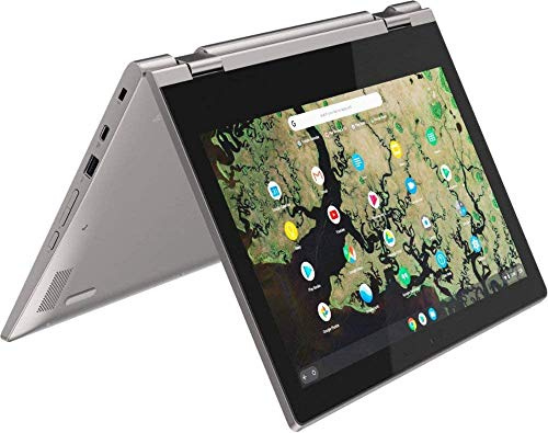 Lenovo Chromebook C340 2-in-1 Convertible Laptop, 11.6 HD Touchscreen, Intel Celeron N4000, 4GB DDR4 RAM, 160GB Space(32GB eMMC+128GB card), WiFi, Bluetooth, Webcam, USB TYPE-C, Chrome OS,Gray JVQ MP