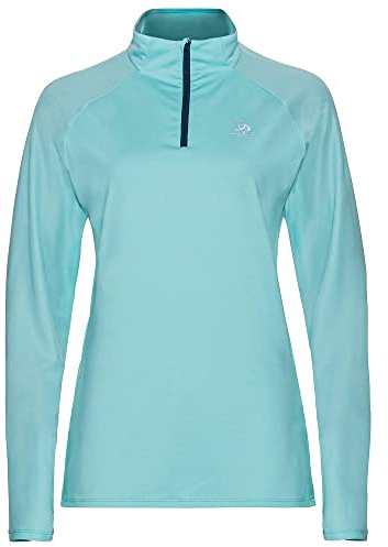 Odlo Damen Laufoberteil mit Reißverschluss Essential CERAMIWARM, polynya, L