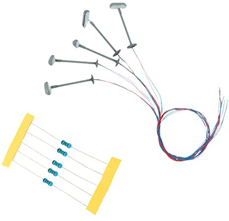 5 x Modell Eisenbahn Lichter Gitter Mast Licht 6626 Track N Kit Plattform Licht LED Arrangement Bonsai Dekorationen Miniatur Szenen Zubehör