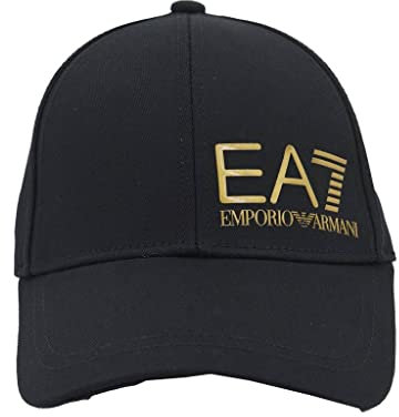 EA7 Herren Logo-Baseballmütze, Schwarz, One Size