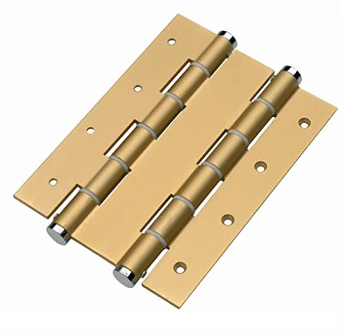 Bisagra muelle vaivén doble acción con resorte con fuerza regulable medidas 180mm de alto peso máximo por bisagra 20kg permite empujar la puerta en ambas direcciones (ORO)