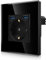 CNBINGO Einzelsteckdose mit 2× USB Anschluss (2 Typ-A total Max.2,1 Amp) - Einfach Glas Schuko Steckdose Unterputz - Schwarz Wandsteckdose mit Kindersicherung