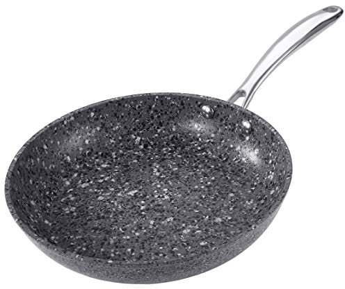 Royal Cuisine Forged Aluminium Build Fry Pan with Durable Granite Coating – Non-Stick Frying pan with StainlessSteel Handle Omelette/Egg-Cooking Pan Scratch-Resistant (20cm)