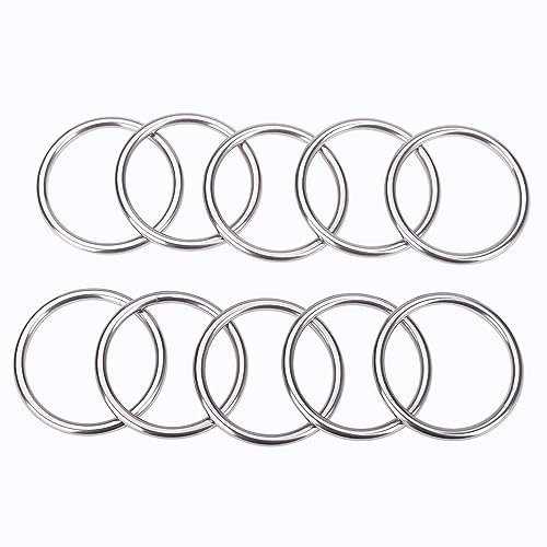 UCLEVER 10 Stück Rundringe Edelstahl 304 geschweißt 4 x 40 mm Rundring O Ring Edelstahlring wetterbeständig rostfrei belastbar