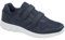Mens Slip On Trainers Wide Fit Touch Fasten Gym Sports Running Sneakers Mens Shoes (Navy, 7)