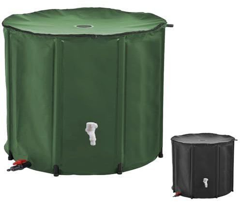 Linxor - Serbatoio pieghevole per la raccolta dell'acqua piovana - 1000 L - 2 colori