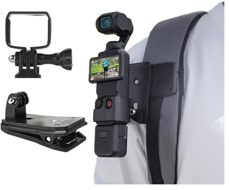 ZJRXM Rucksack Halterung für DJI Osmo Pocket 3 Zubehör, Rucksack Schultergurt Halterung mit Adapter Halterung Mount für DJI Osmo Pocket 3