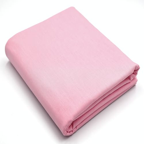 Stoff Virginia Tex, Meterware, Baumwollstoff 100%, große Breite 240 cm, Baumwollstoff 100% Oeko -Tex Standard 100 Unifarben zum Nähen (Rosa, 200 cm)