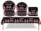 53 piezas de vajilla de plástico para fiesta de cumpleaños número 60, color negro y oro rosa, platos de papel de 7.9 pulgadas, servilletas para mujeres, juego de vajilla de fiesta de cumpleaños para