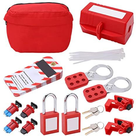 Correa Elektrischer Leistungsschalter-Sperr-Tagout-Satz, Sicherheits-Vorhängeschloss-Set-Kit, Stecker-Sperr-Tag-Station-Haspeln für Industrie, Automobil