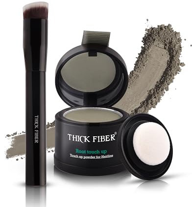 THICK FIBER Ansatzpuder - Haar Concealer zur Haarverdichtung für Frauen und Männer, wasserfestes Haar Make-up zum Ansatz kaschieren - 4g (Blond)