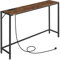 MAHANCRIS Schmal Konsolentisch, Couchtisch, Eingangstisch, Beistelltisch Hinter dem Sofa, Flurtisch, Sofatisch, Einfacher Stil, für Wohnzimmer, Flur, Schlafzimmer, Braun und Schwarz ACTHR112UE01