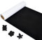 Tela Autoadhesiva 20 * 140cm Tejido De Microfibra Autoadhesivo, Papel Autoadhesivo Terciopelo, Tela Adhesiva para Tapizar Coche Terciopelo, Fieltro Autoadhesivo, para Coche, Cajón, Tapizar (Negro)