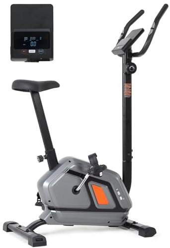 ISE Bicicleta Estática con 8 Niveles de Sistema magnético,Bicicleta Estatica con LCD Pantalla,Bici Estatica con sensores de Pulso y Soporte para Tablet,Bicicletas Estaticas para Casa, Bicicleta Indoor