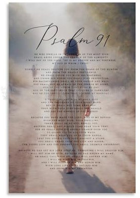 Generic Psalm 91 Poster, Wandkunst, Wohnzimmer, Schlafzimmer, Dekoration, 30 x 45 cm