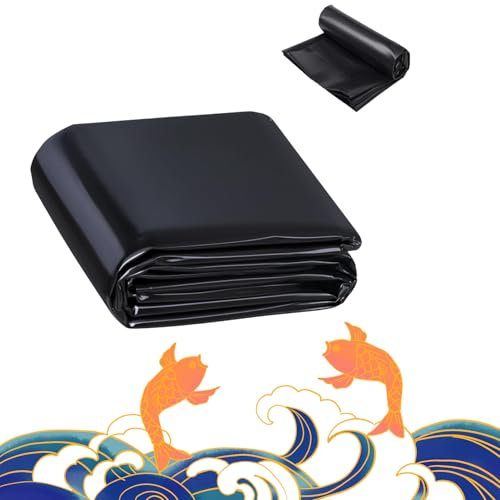Dnowegas teichfolie 5X6m Pond Liner Wasserfall brunnen hochbeet Folie wasserdicht Flexibel Gartenteiche Dichtungsfolie Teichmembran Folie für Häuser Teiche Blumen Gärten