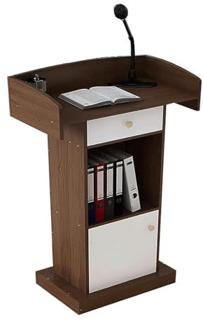 XDAWQP Podiumständer Moderne Podien Holz Mit Geräumigen Schubladen Rednerpulte 48,8 Zoll Höhe Boden Rednerpult Rezeption Pulte Für Kirchen Podiumständer Hat Viele Verw，60x42x124CM