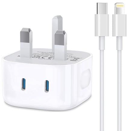 iPhone Fast Charger,iPhone Fast Charger Cable and Plug 20W Quick Charge for Apple iPhone 14 13 12 11 Pro Max XS Max XS XR X SE 8 8 Plus,New Rapid USB C to Lightning Charging Lead and Dual C Plug