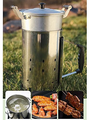 Encendedor de carbón portátil para Chimenea para Barbacoa, carbón, carbón Vegetal y briquetas, Accesorios para Herramientas de Cocina al Aire Libre