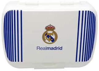 CyP Brands- Real Madrid, Sandwichera, Lonchera, Tartera, Porta Alimentos, Merienda, Color Blanco, Producto Oficial