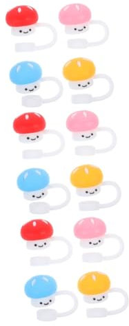 Cabilock 3 Sätze Strohabdeckung Staubkappe Strohkappen Strohspitzenabdeckungen Trinkhalmabdeckung Silikon Strohabdeckungen Strohabdeckungen Dekorationen Wiederverwendbare 4 Stück * 3