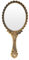 Amexo Handspiegel mit Griff Vintage, Vintage Spiegel Schmink Spiegel Friseur Spiegel Kunststoff Handspiegel Spiegel Hand für Mädchen Frauen Friseur Make Up Reisenutzung (Bronze)