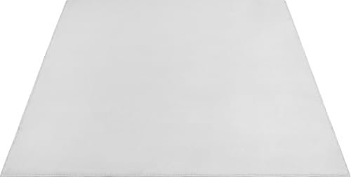 Mia´s Teppiche Luna kuschelig Warmer Fellteppich, weich und elegant, waschbar und Fußbodenheizung geeignet, Öko-Tex Zertifiziert, Weiß, 140 x 200 cm