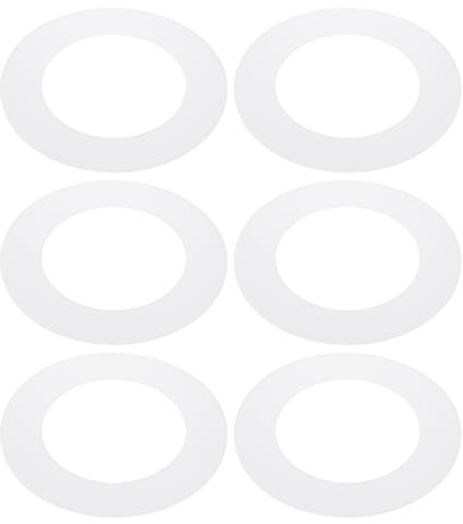 PATIKIL 108 mm ID x 170 mm OD Goof Ringe, 6 Stück Laufringe, Lichtabdeckung Beleuchtungskörper für Einbaustrahler Decken- und Wandlampen Beleuchtung Downlight LED, Mattweiß