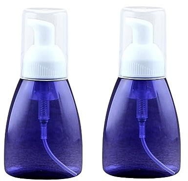 Healeved 2stücke Schaumflasche Leer Lotionflasche Nachfüllbar Wiederverwendbar Kosmetikflasche Für Shampoo Flüssigseife Emulsion Mit Langem Trinkhalm Blau