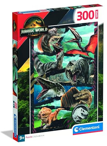 Clementoni Puzzle 300 pieces, Jurassic World, Puzzle for Children, Made in Italy, 9 years, 21749