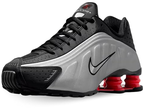 Nike Femme Shox R4 Basket, Black/Metallic Silver/Lt Crims, 39 EU