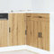 UJCHVHN Mueble base para fregadero, madera de roble artesanal, armarios y almacenamiento, armarios de cocina