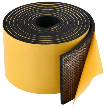 3 Meters Foam Tape 100mm Wide X 6mm Thick,Self Adhesive Neoprene Weather Strip,Rubber Gasket Seal,Anti-Vibration,Anti-Collision, Shockproof Insulation for Window Door Car