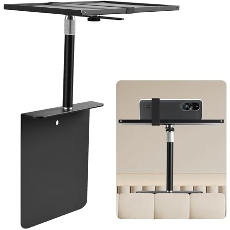 Projektorhalterung für Bett und Sofa, Verstellbare Ständerlänge 24-41cm | Kompatibel mit 99% Projektoren XGI-MI Nebu-la Van-KYO Ep-Son,Verstecktes Design Bed Sofa Beamer Halterung,