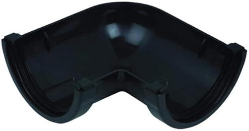 ECO SHOP Rainwater Deep Gutter 90° Angle, Black, 115mm x 70mm