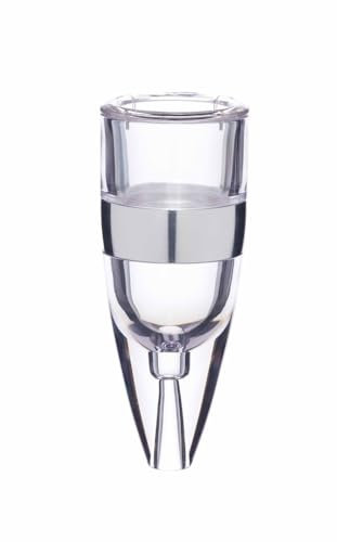 BarCraft Kunststoff-Weinbelüfter transparent, Wein-Dekanter perfekt für Rotwein, Weißwein, Portwein oder Karaffe - 6 x 1,5 x 15 cm