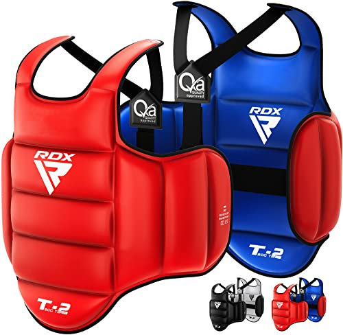 RDX TKD Plastron de Boxe Protection MMA Pro Advance Corps Chest Protector Garde Armour Petit(Réversible)