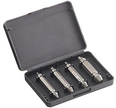 AGT Professional Schraubenausdreher: 4-tlg. Schrauben-Ausdreher-Set aus HSS-Stahl für beschädigte Schrauben (Schraubenentferner, Ausdrehset, Schraubenzieher)