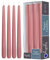 Hyoola Rose Pink Taper Candles - 350 mm (14 Inch) Unscented Dripless Taper Candles - 12 Hour Burn Time - 12 Pack