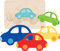 Puzzle aus Holz Schichtenpuzzle Auto 5 Schichten goki Kinderpuzzle mit Palandi® Sticker