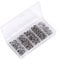 VGEBY1 200 Stück Edelstahl Sprengringe für Angeln, 5 Größen Heavy Duty Split Ringe, Solid Lures Connectors Set, Angelgerät