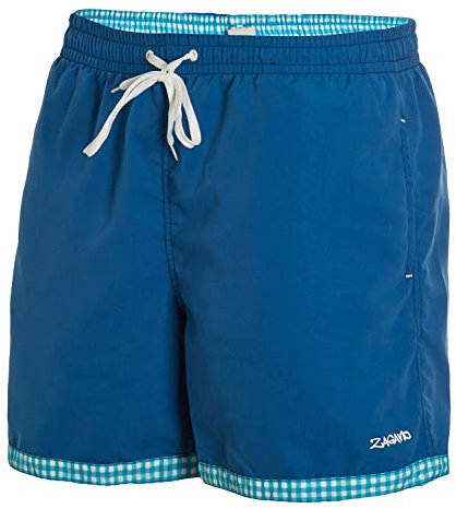 Zagano Short de bain pour homme et garçon Short de bain court pour homme Short de bain long Taille S à 6XL Fabriqué dans l'UE, Bleu de minuit, M