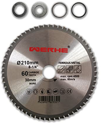 WERHE ® Profi Multisägeblatt 210 x 30 mm 60Z Universalsägeblatt Kreissägeblatt