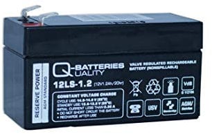 Q-Batteries 12LS-1.2 12V 1,2Ah Blei-Vlies Akku AGM VRLA mit VDs