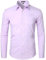 PARKLEES Chemise à manches longues pour homme - Coupe ajustée - Style décontracté - Avec poche, Lavande micro-sergée, XL