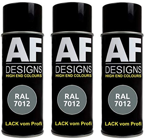 Alex Flittner Designs 3x RAL Lackspray Autolack Buntlack Spraydose RAL7012 BASALTGRAU matt