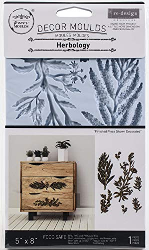 Redesign With Prima Redesign Decor Moulds Herbology-5x8x8mm Crafting Resin Molds for air Dry Clay DIY Projects Funiture Dresser, Chocolate,Cake,Candy,Backery,Soap,Polymer Clay,hot Glue