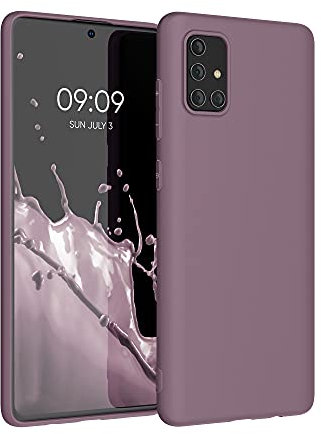 kwmobile Hülle kompatibel mit Samsung Galaxy A71 Hülle - weiches TPU Silikon Case - Cover geeignet für kabelloses Laden - Grape
