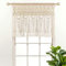 Lush Decor Cantonnière en Coton texturé macramé bohème - 101,6 cm de Large x 76,2 cm de Long - Rideaux de Cuisine et décoration Murale - Rideaux de fenêtre de Salle de Bain - Neutre