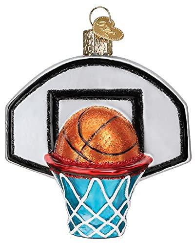 Old World Christmas Ornamente Basketballkorb Glas Blasornamente für Weihnachtsbaum